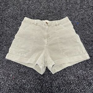 Marine Layer Utility Shorts Womens Size 6 Green Canvas Workwear Patch Pocket